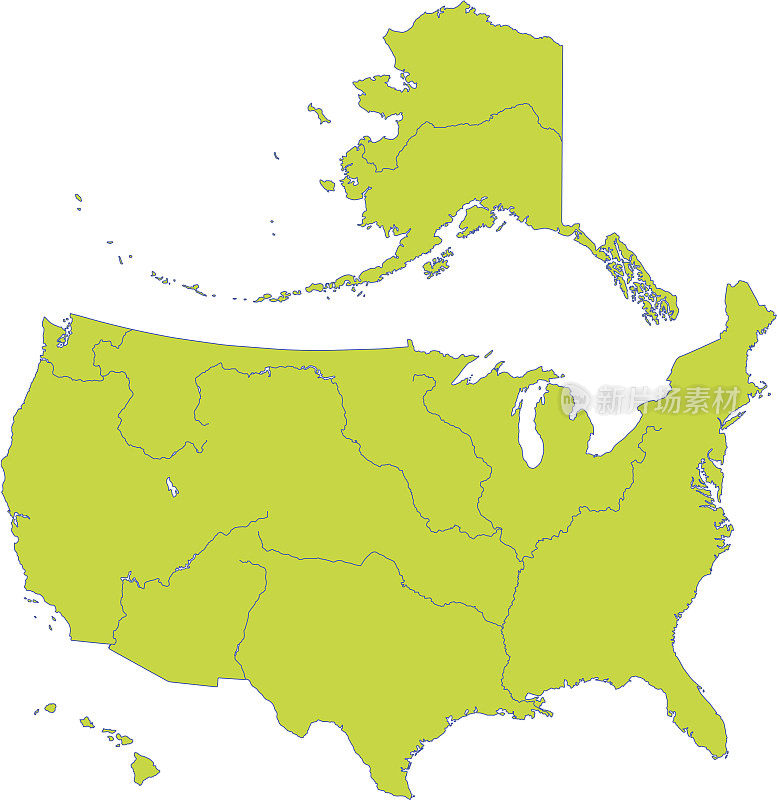 美国的地图