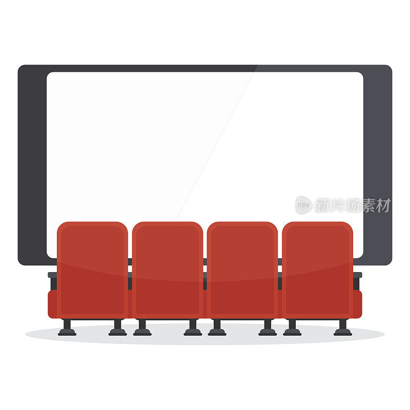 电影院的椅子在电视机前面