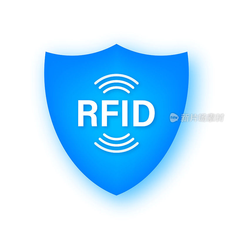 RFID射频识别。技术的概念。数字技术。向量股票插图