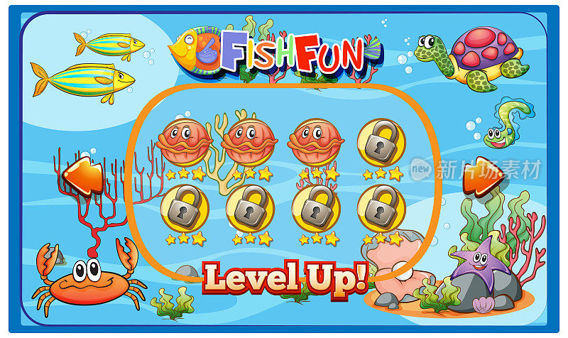 水下主题的游戏背景模板