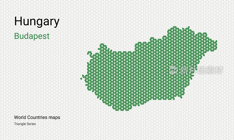 匈牙利矢量地图。