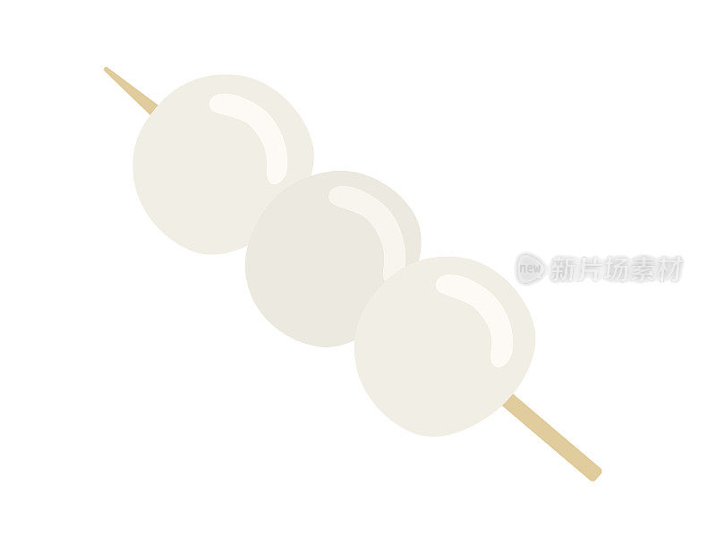一个简单的串串饺子的插图。