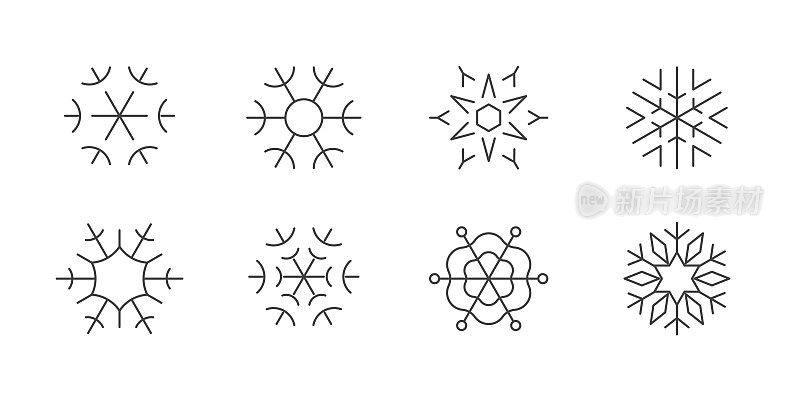 雪花-插图图标