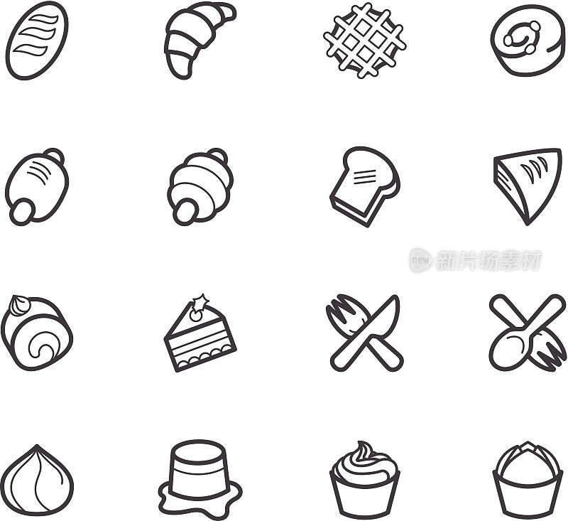 bakery_popular_vector_icon_set_on_white_background