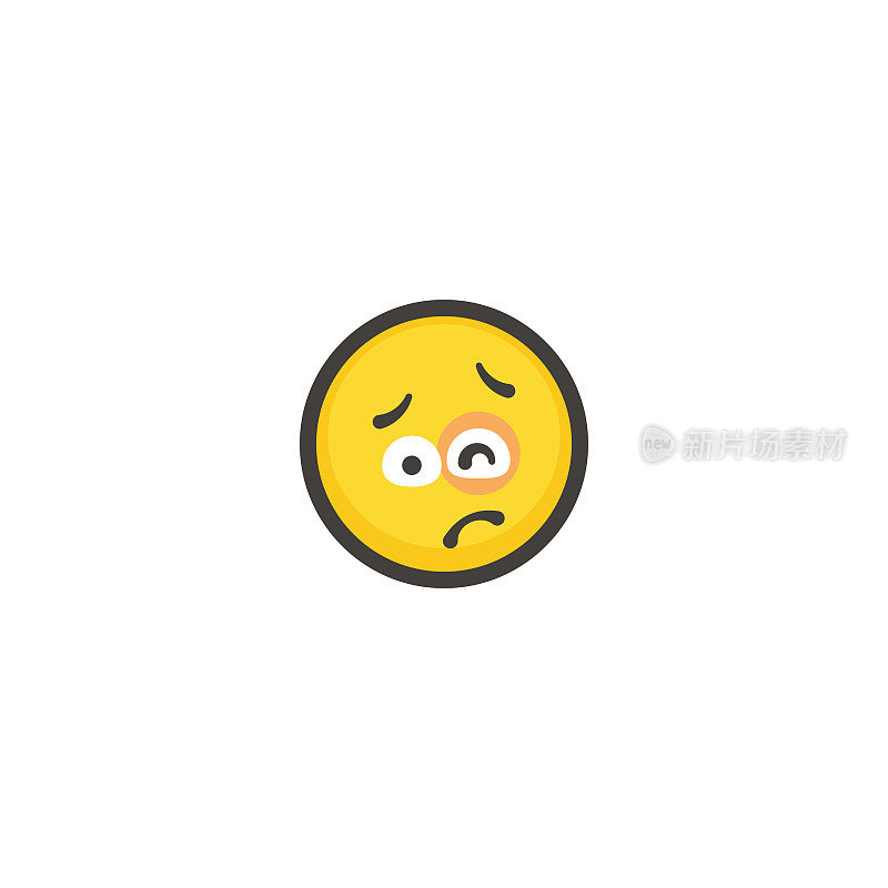 Emoticon平面设计轮廓线