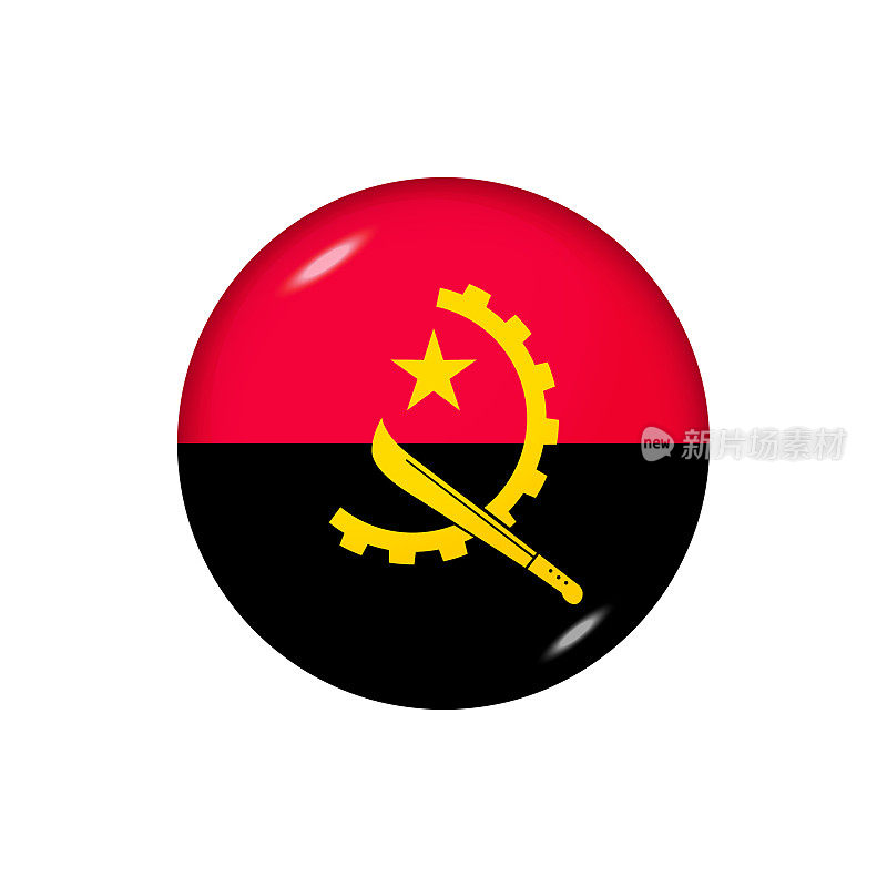 安哥拉光滑的国旗图标