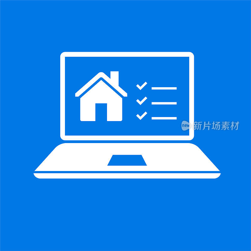 笔记本电脑与Home报告图标