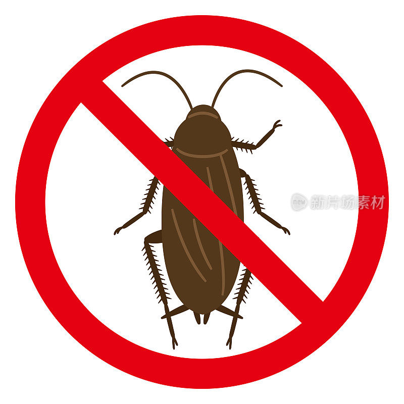 没有蟑螂标记的插图