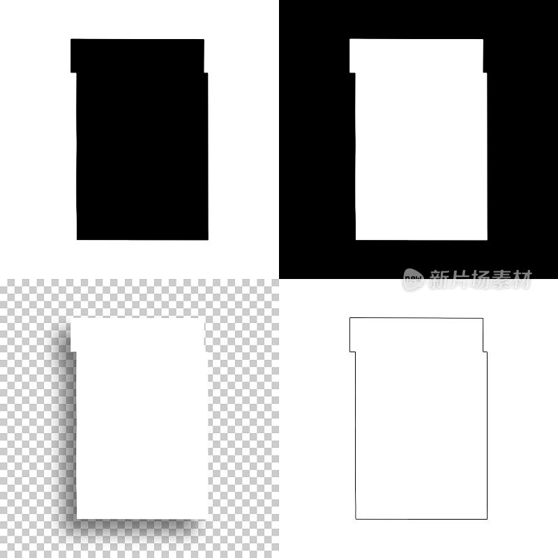 邓恩县，威斯康星州。设计地图。空白，白色和黑色背景