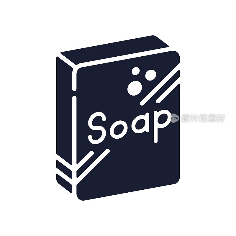 固体矢量图标的肥皂