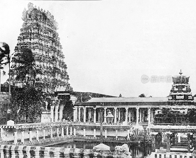 1895年印度的人物和地标:寺庙，Tinnevilly