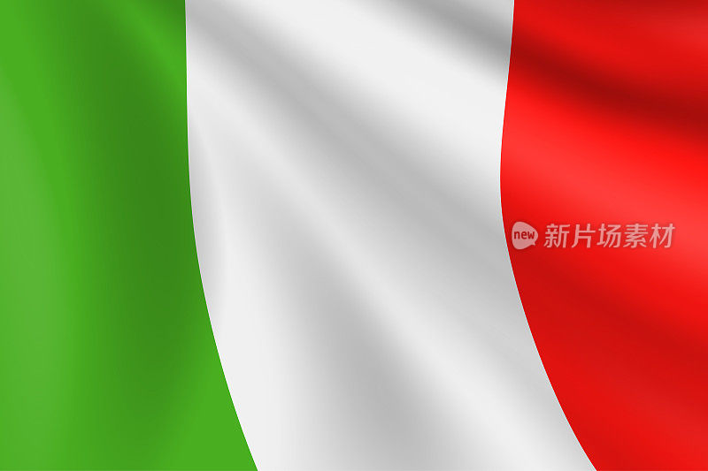 意大利国旗。意大利国旗。矢量标志背景。股票插图