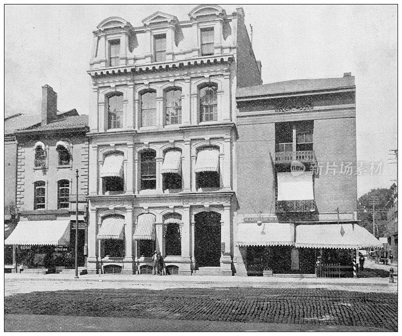 汉普顿县，马萨诸塞州的古董图像:第一国民银行，斯普林菲尔德