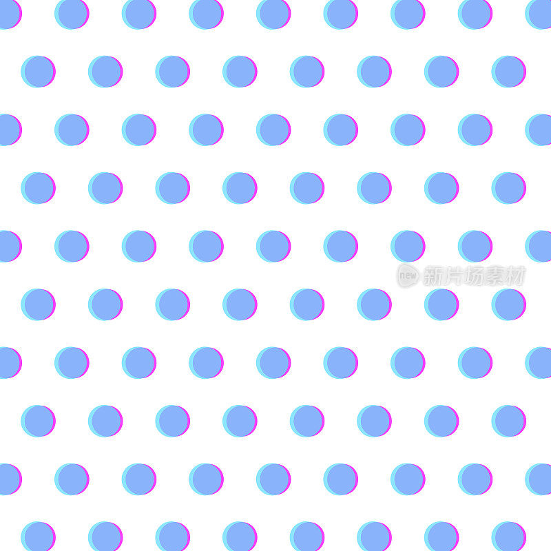 光学偏移，在矩阵图案中青色和紫色双点