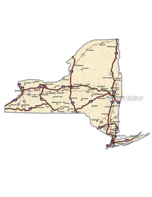 纽约公路地图