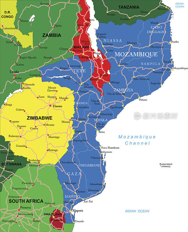 莫桑比克地图