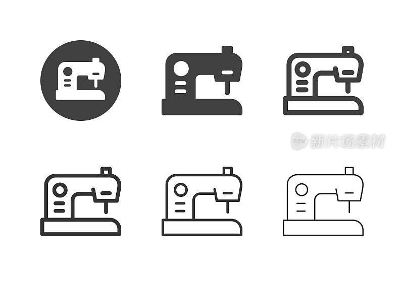 缝纫机图标-多系列