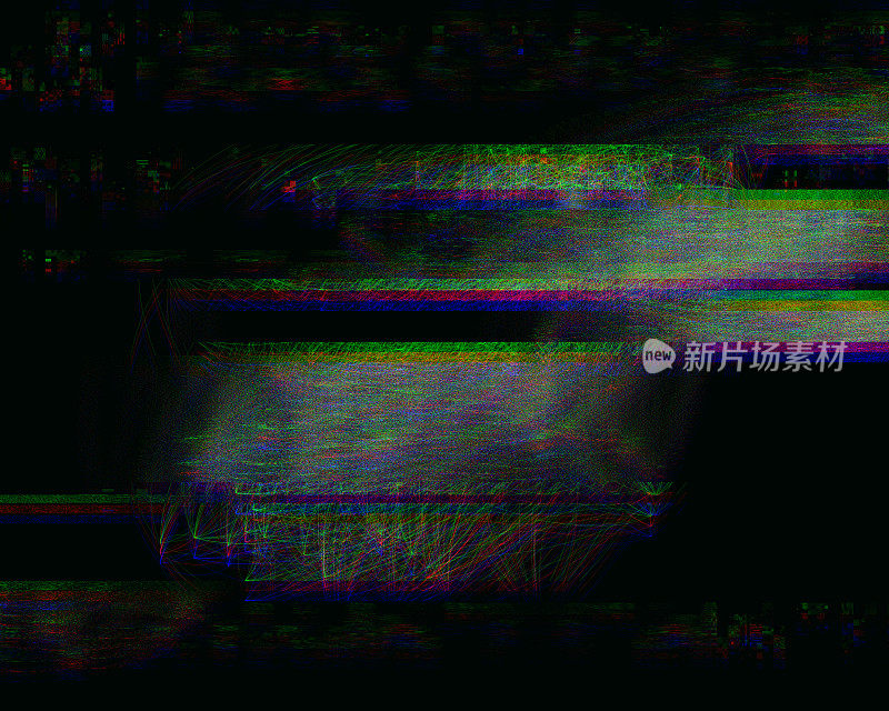 抽象数字增强glitch风格复古纹理背景