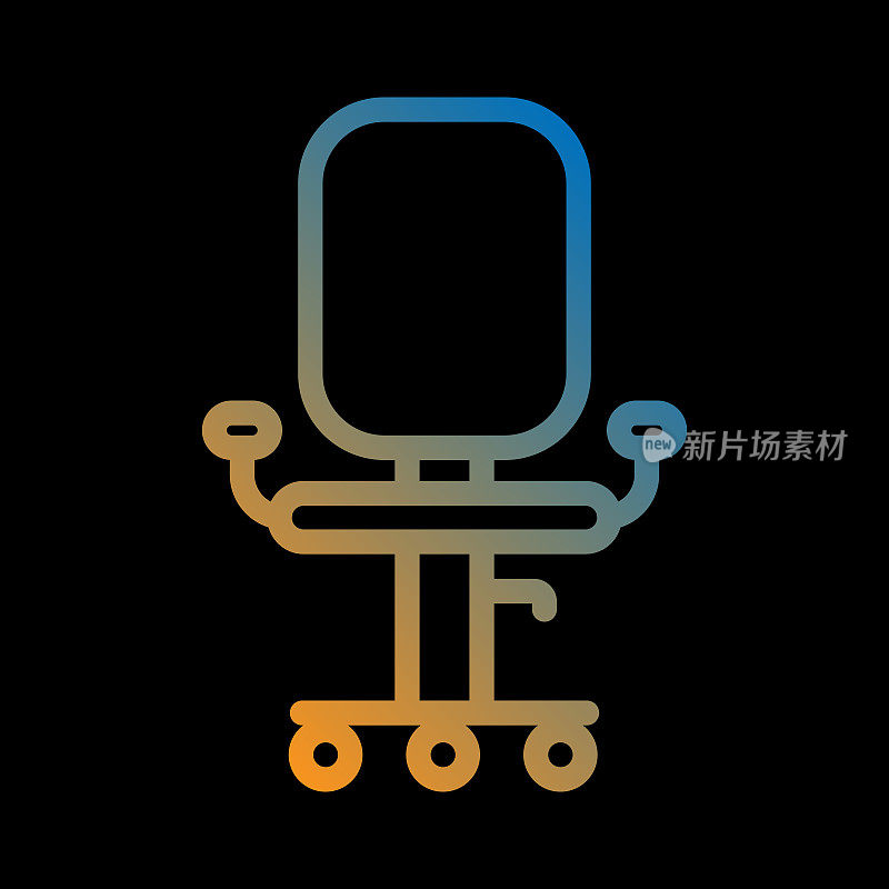 空缺线图标，轮廓矢量符号