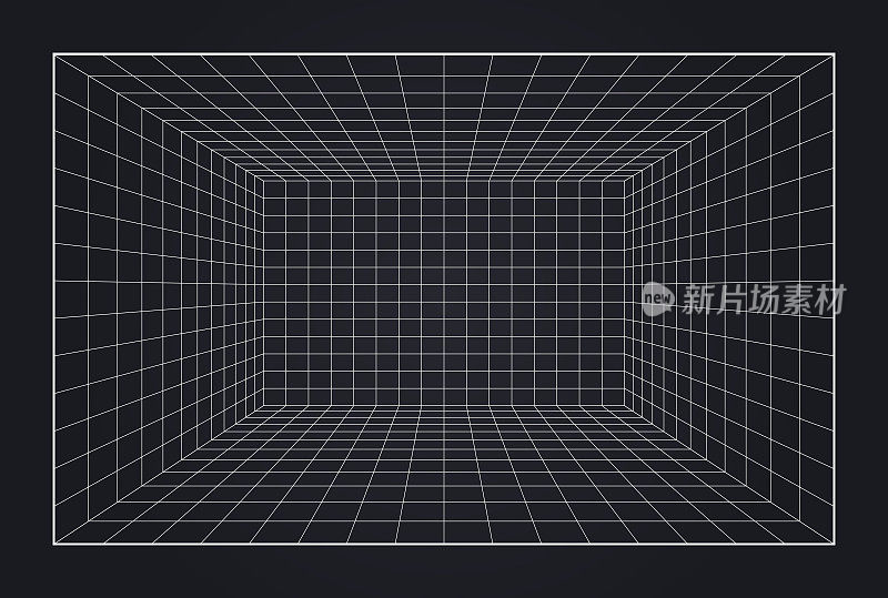 深度网格盒三维虚拟现实空间背景