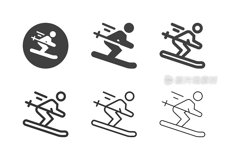 滑雪图标-多系列