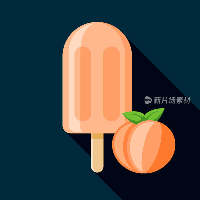 桃子冰棒图标