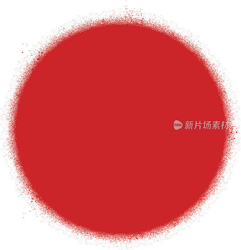 记录媒体涂鸦喷雾图标在红色之上的白色