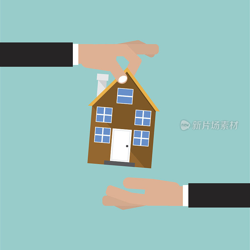 买房，房地产投资概念矢量插图