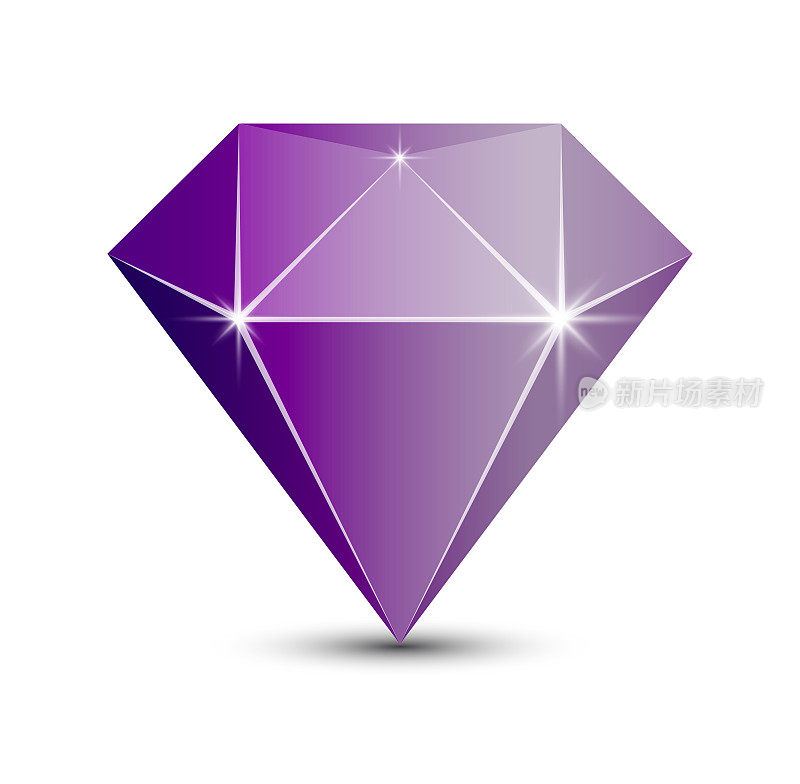 钻石紫水晶图标珠宝店
