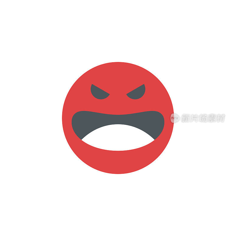 可爱的表情，愤怒的脸图标