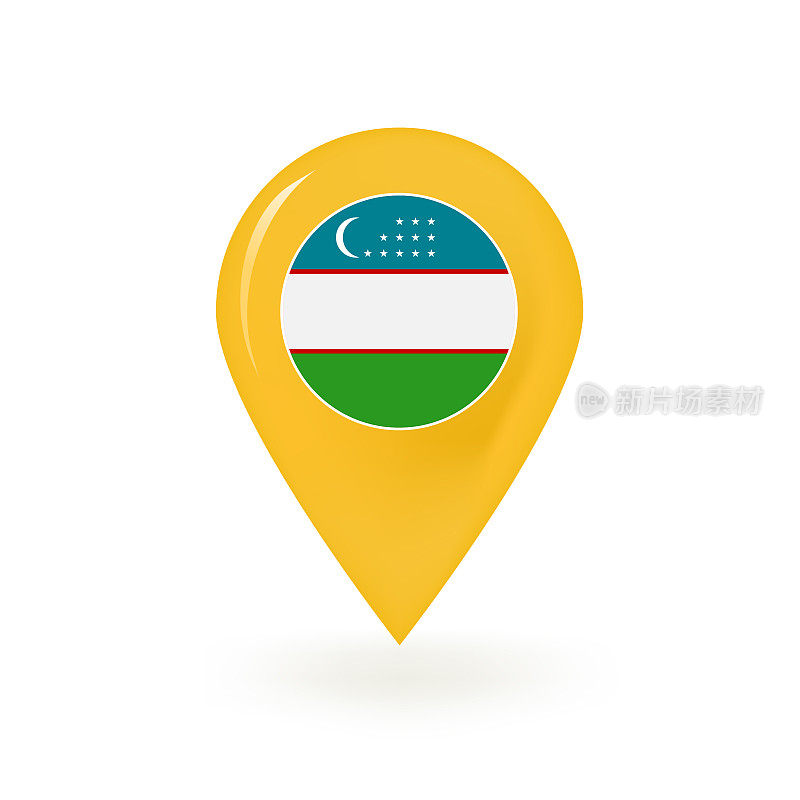 乌兹别克斯坦地图引脚图标