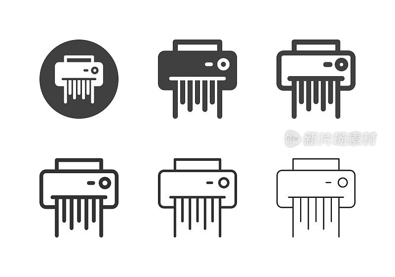 碎纸机图标-多系列