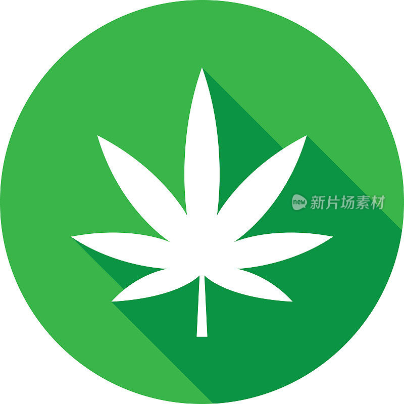 大麻叶子图标剪影