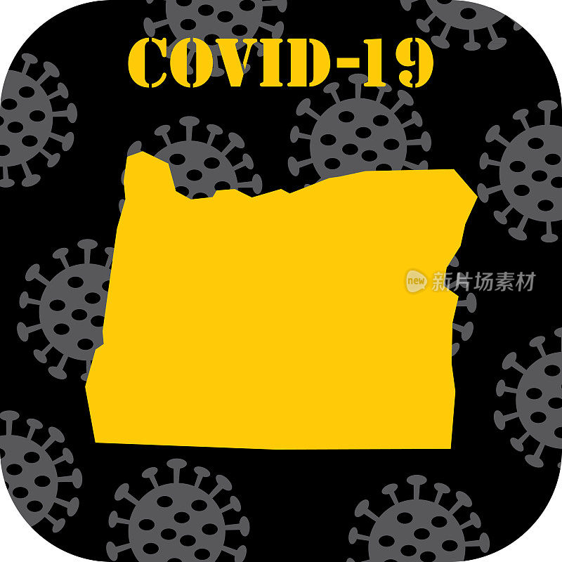 俄勒冈州COVID-19图标