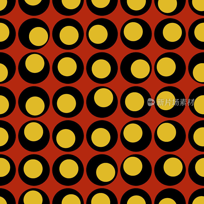 无缝图案彩色圆形几何形状