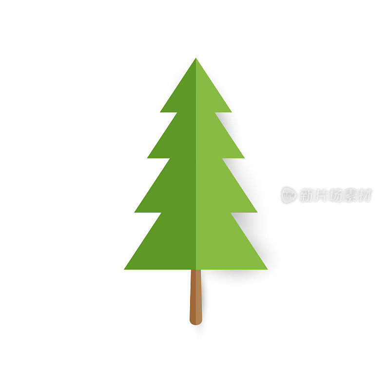 圣诞树图标。向量