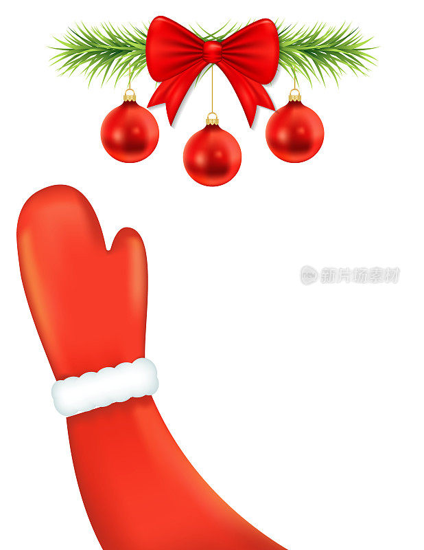 圣诞老人的装饰手套