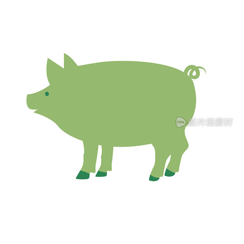 透明背景上的猪肉图标