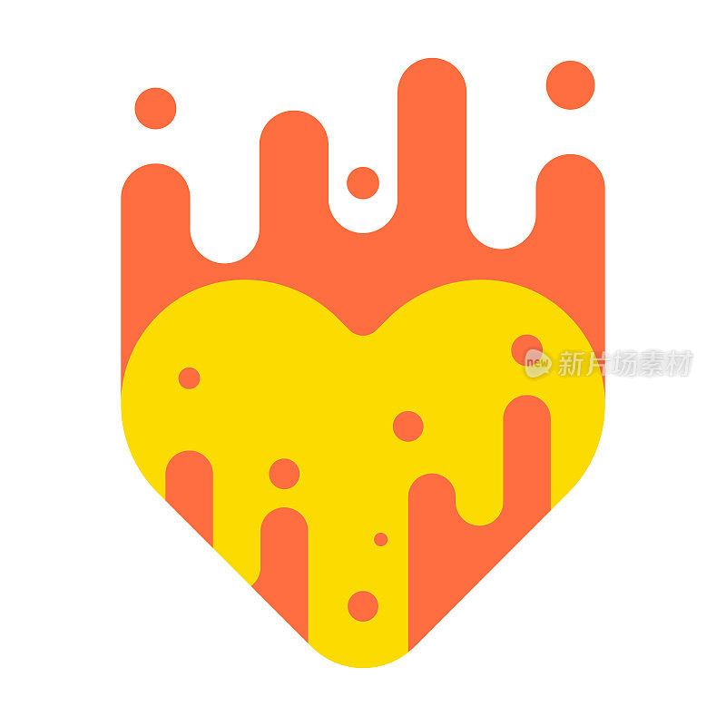 火上的心图标设计