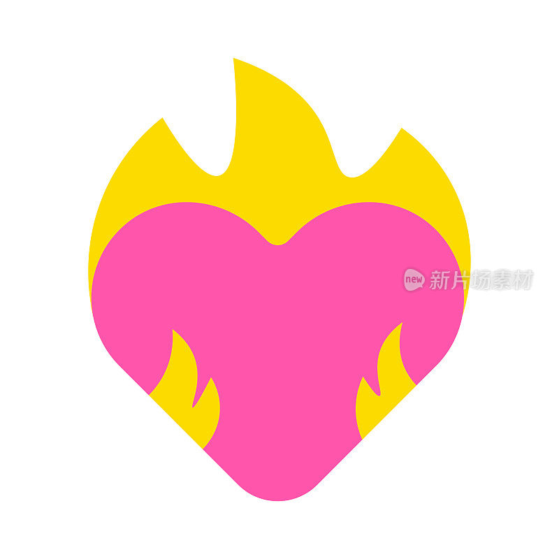 火上的心图标设计