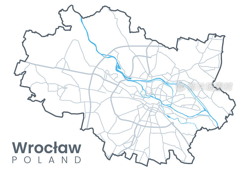 波兰弗罗茨瓦夫-城市地图