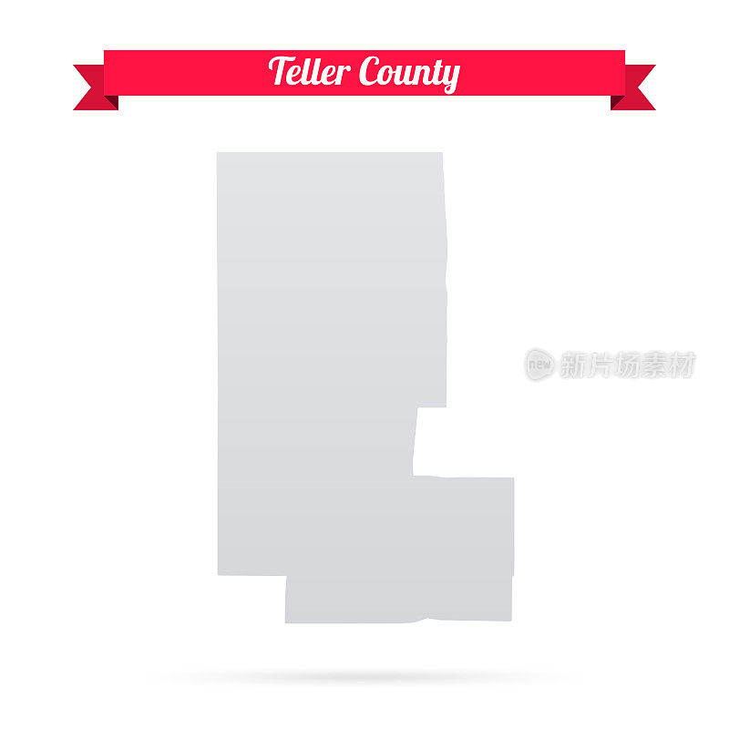泰勒县，科罗拉多州。白底红旗地图