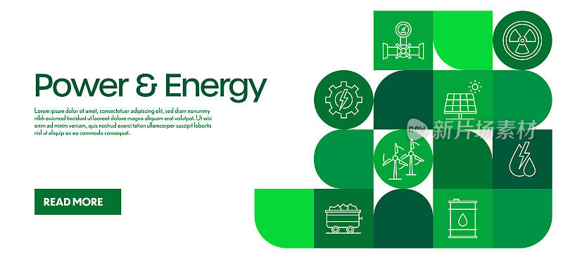 电力和能源行业相关的设计与线图标。简单轮廓符号图标。电力、生态、可持续性、天然气。