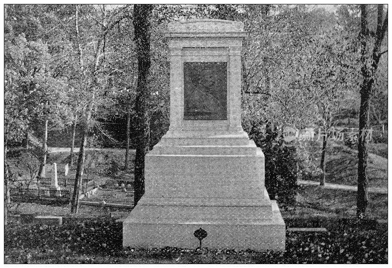 汉普顿县，马萨诸塞州的古董图像:斯普林菲尔德公墓，荷兰纪念碑