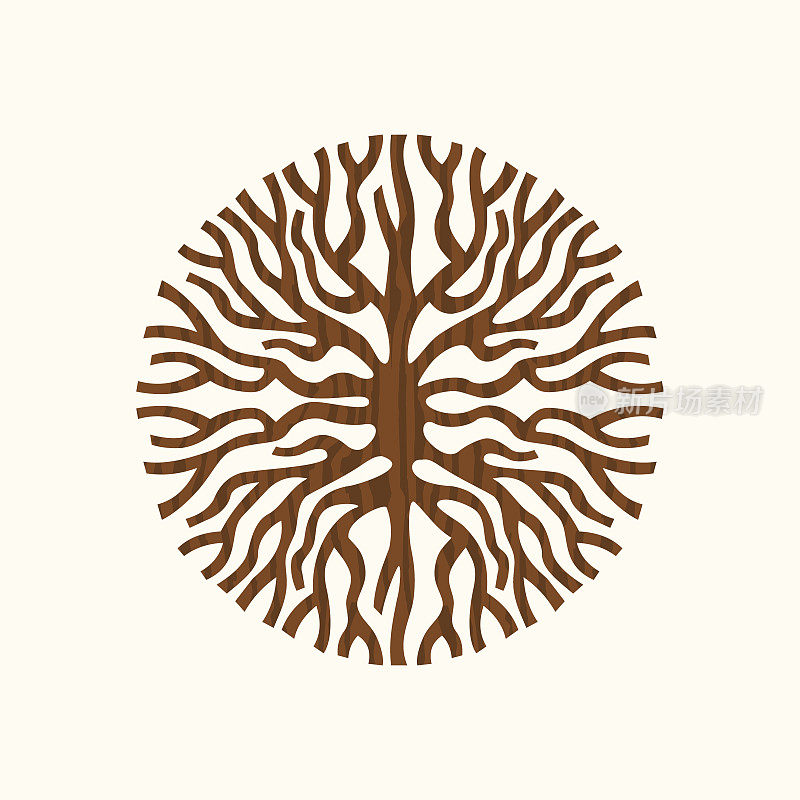 树根概念自然符号插图