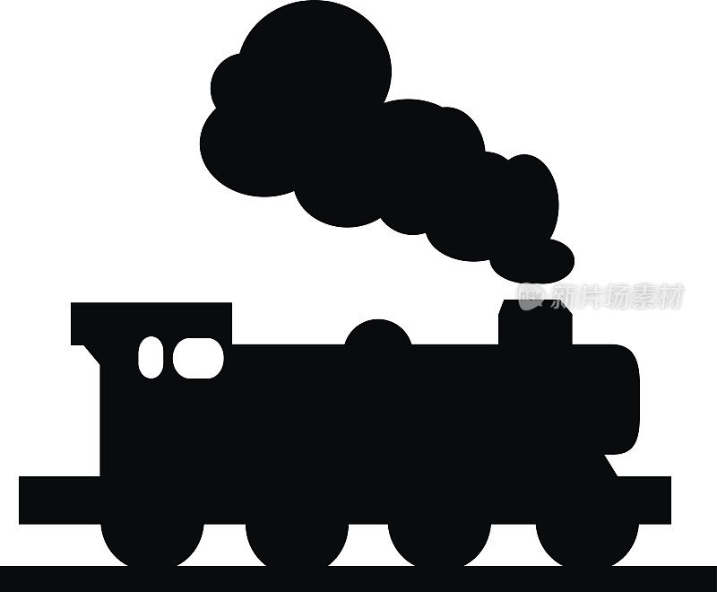 蒸汽机车单矢量图