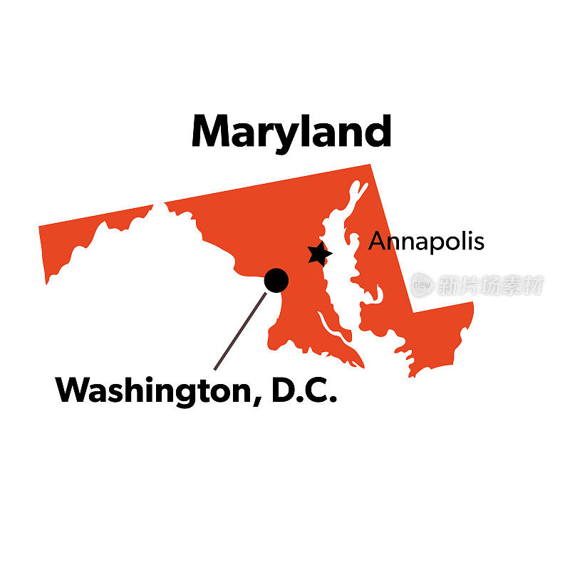 美国的一个州，首府是马里兰州
