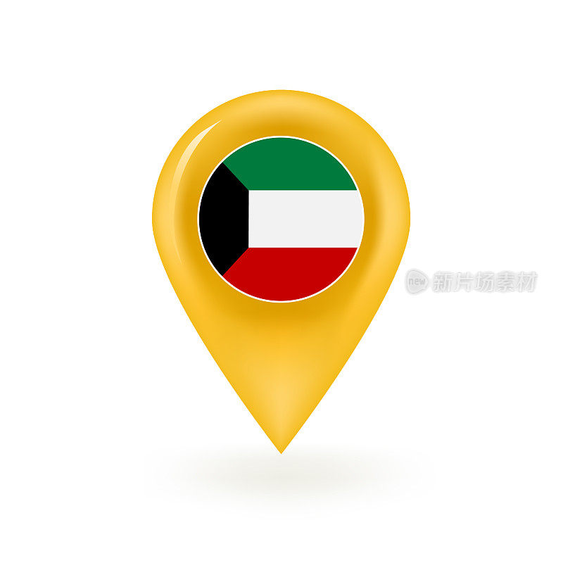 科威特地图引脚图标