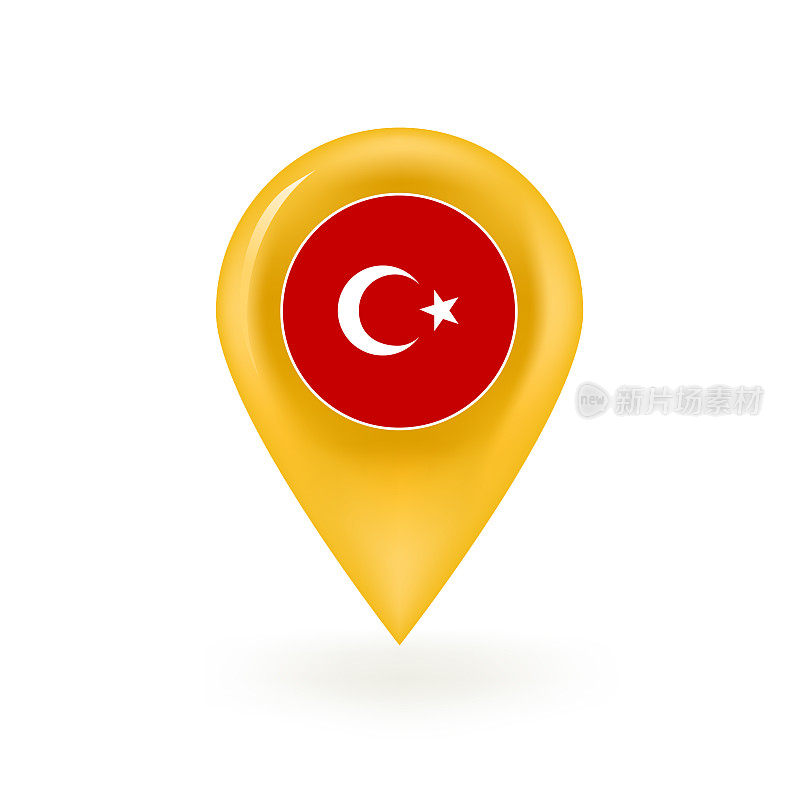 土耳其地图引脚图标