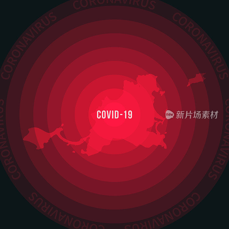 圣马丁COVID-19传播地图。冠状病毒爆发